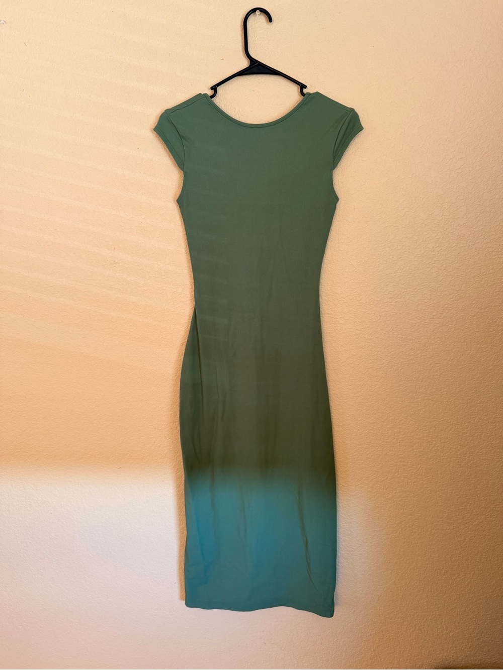Wild Fable Ribbed Cap Sleeve Midi Dress in Teal - Picture 3 of 9